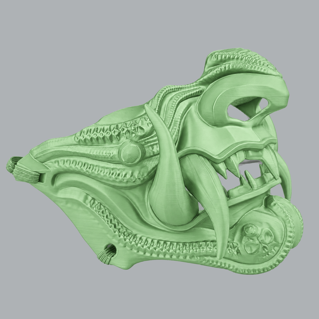 Space Armory Samurai Oni Demon Mask - E2e Green Masks
