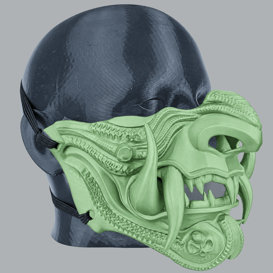 Space Armory Samurai Oni Demon Mask - E2e Green Masks
