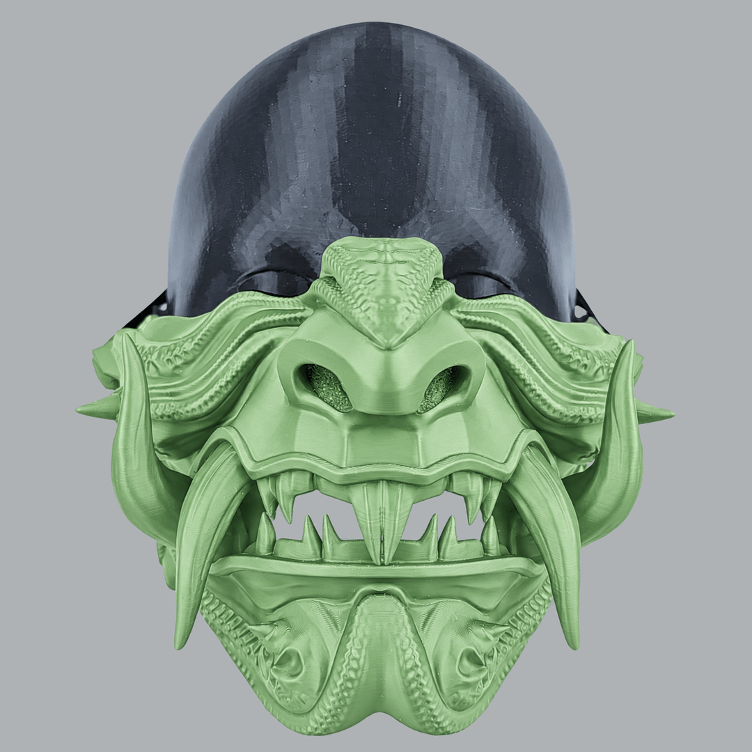 Space Armory Samurai Oni Demon Mask - E2e Green Masks