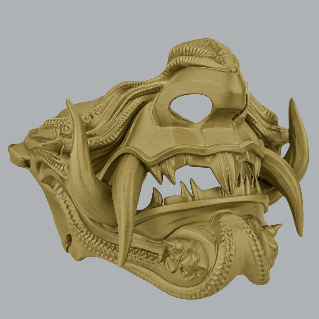 Space Armory Samurai Oni Demon Mask - Hemp Masks