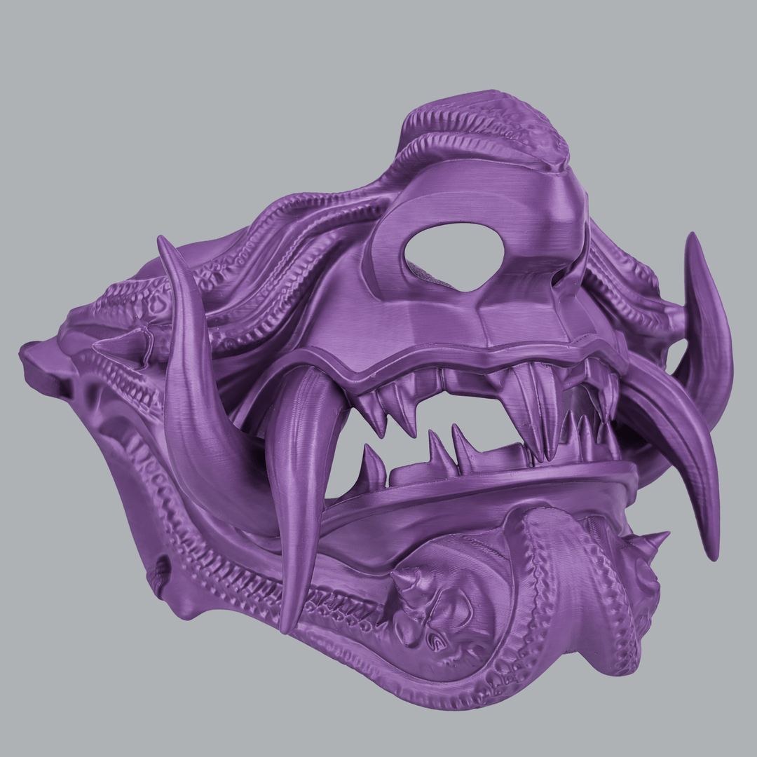 Space Armory Samurai Oni Demon Mask - Infra Violet Masks
