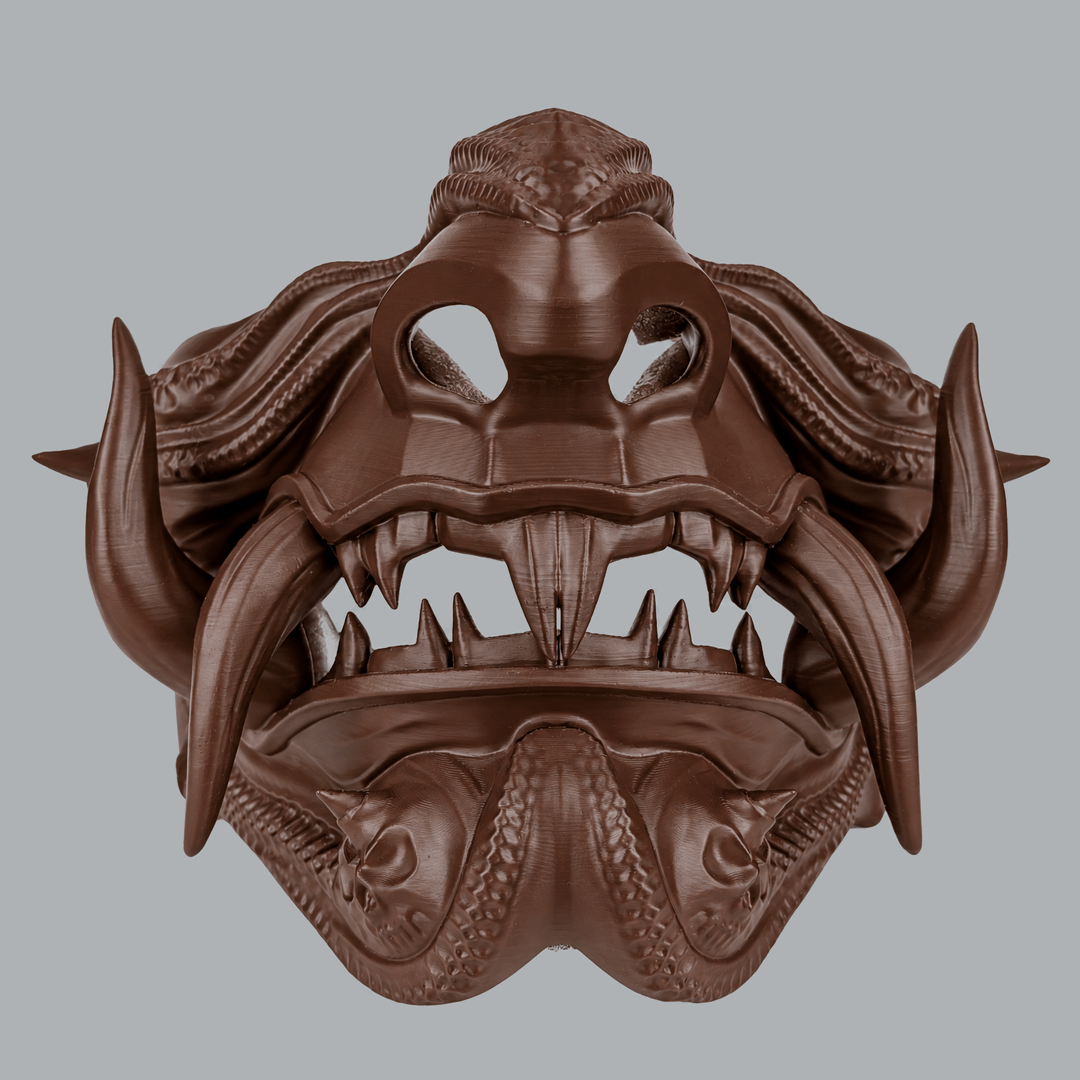 Space Armory Samurai Oni Demon Mask - Shock Brown Masks