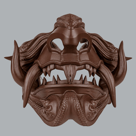 Space Armory Samurai Oni Demon Mask - Shock Brown Masks