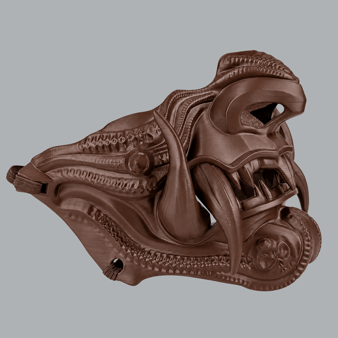 Space Armory Samurai Oni Demon Mask - Shock Brown Masks