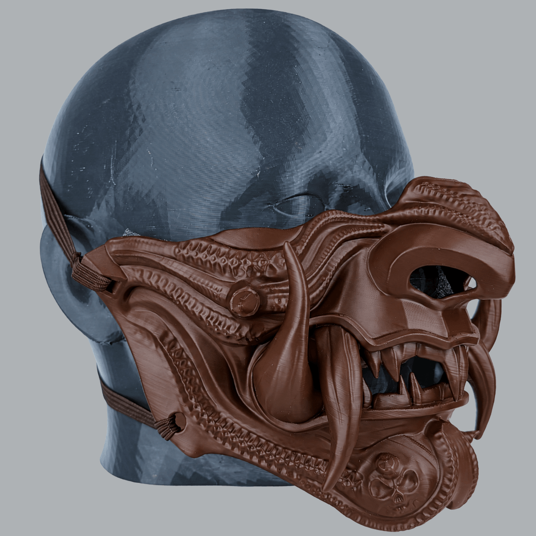 Space Armory Samurai Oni Demon Mask - Shock Brown Masks