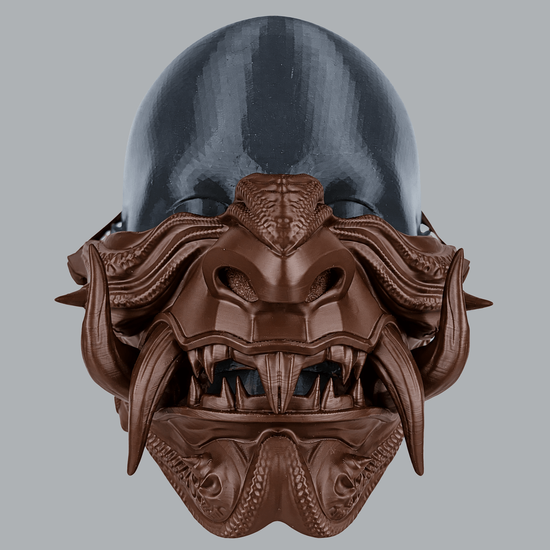 Space Armory Samurai Oni Demon Mask - Shock Brown Masks