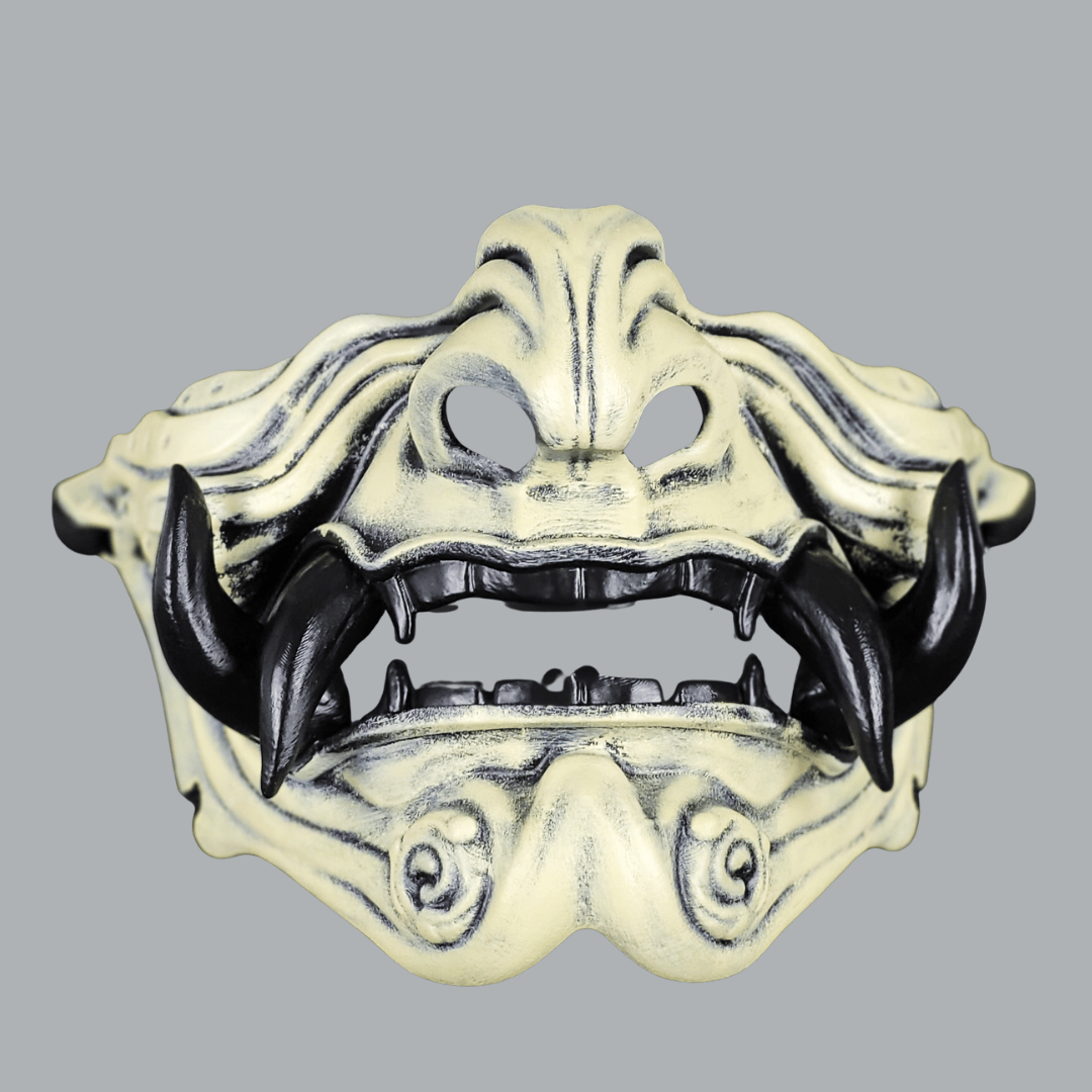 Space Armory Samurai Oni Mask - Bone/Black Masks
