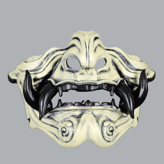 Space Armory Samurai Oni Mask - Bone/Black Masks
