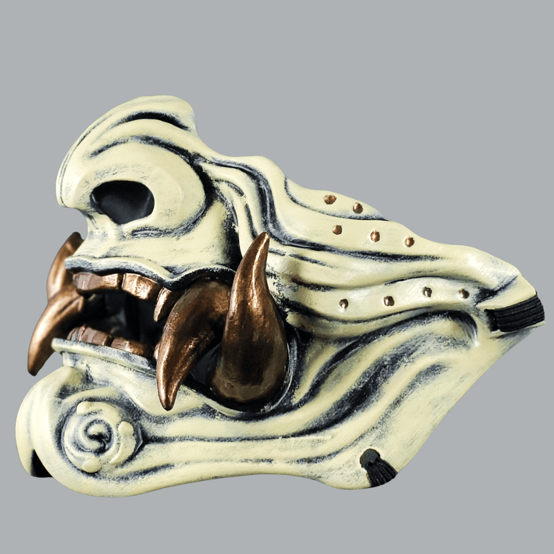 Space Armory Samurai Oni Mask - Bone/Bronze Masks