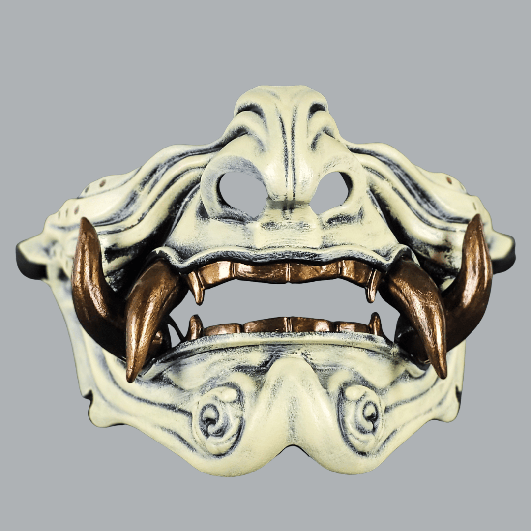 Space Armory Samurai Oni Mask - Bone/Bronze Masks