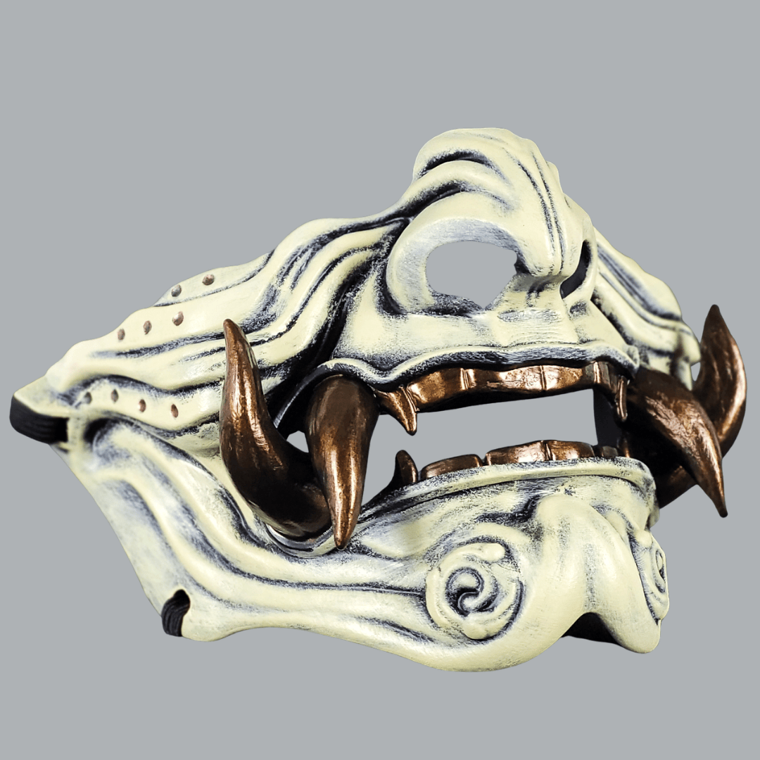 Space Armory Samurai Oni Mask - Bone/Bronze Masks