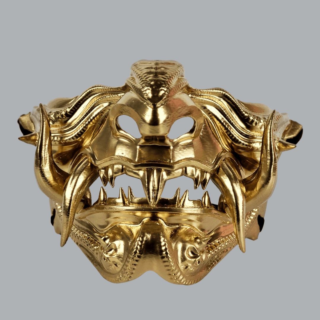 Space Armory Samurai Oni Mask - Full Gold Masks