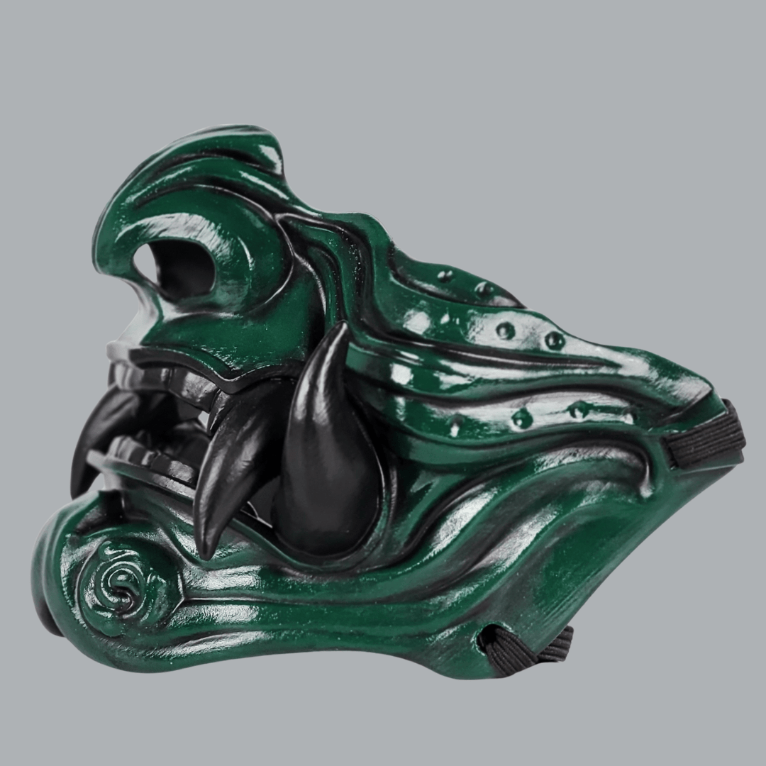 Space Armory Samurai Oni Mask - Green/Black Masks