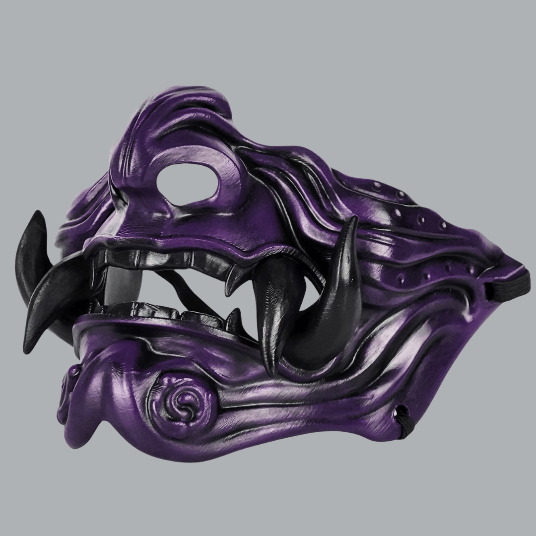 Space Armory Samurai Oni Mask - Purple/Black Masks