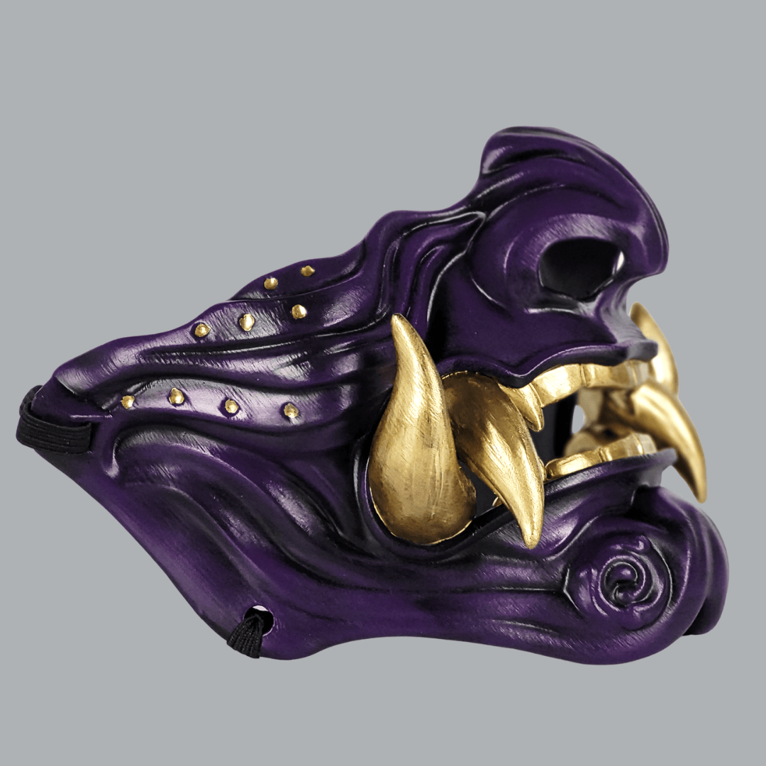 Space Armory Samurai Oni Mask - Purple/Gold Masks