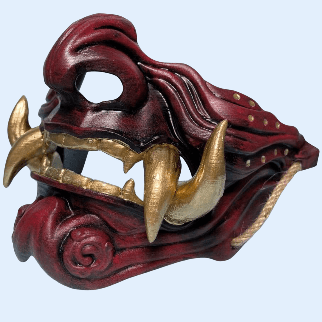 Space Armory Samurai Oni Mask Red