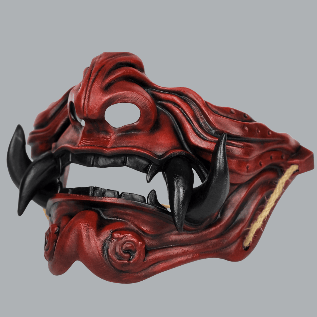 Space Armory Samurai Oni Mask - Red/Black Masks