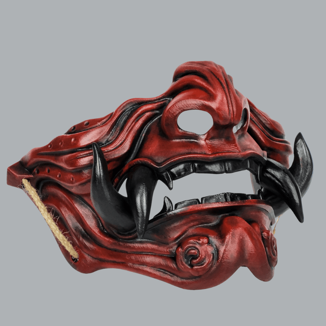 Space Armory Samurai Oni Mask - Red/Black Masks