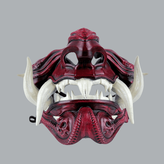 Space Armory Samurai Oni Mask - Red Masks