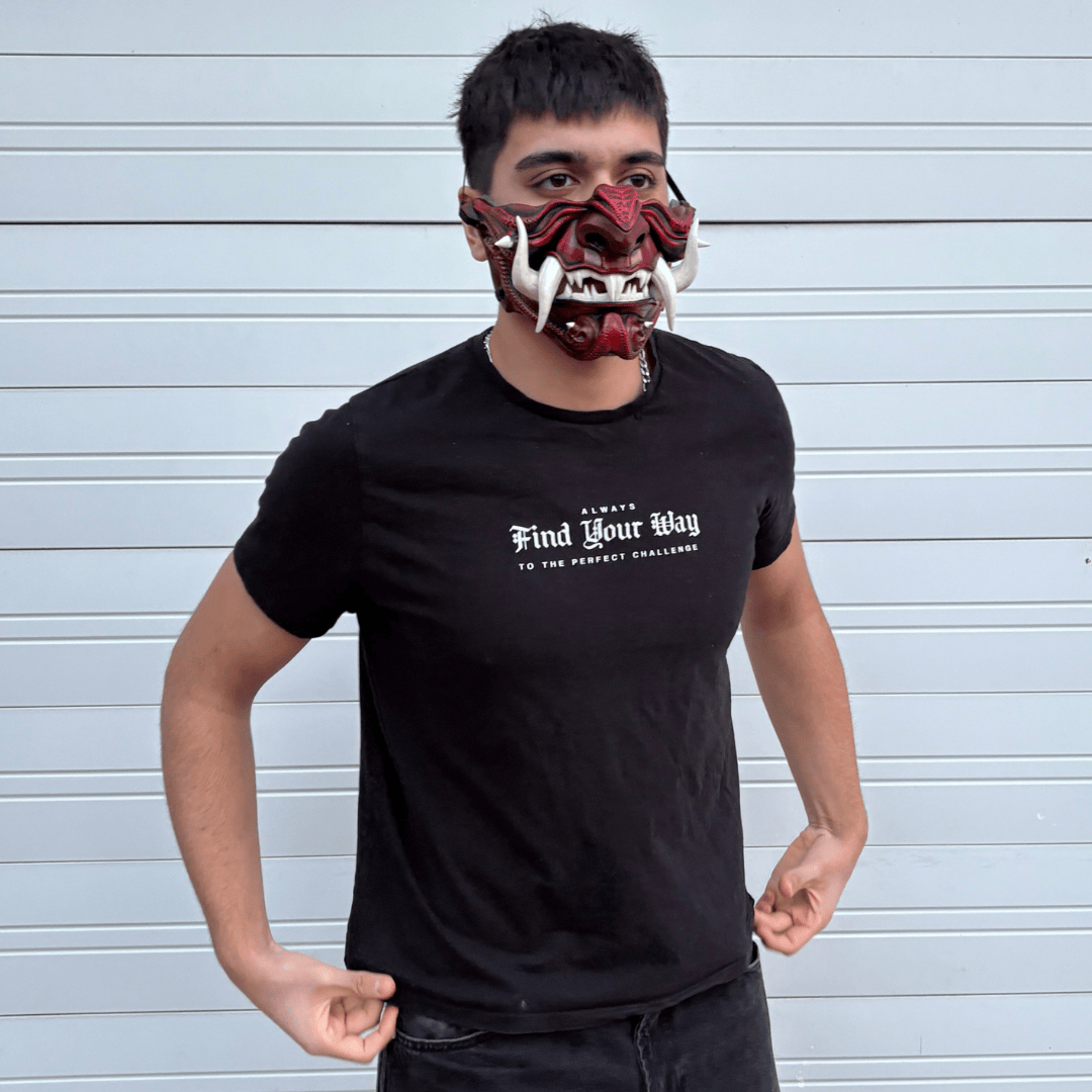 Space Armory Samurai Oni Mask - Red Masks
