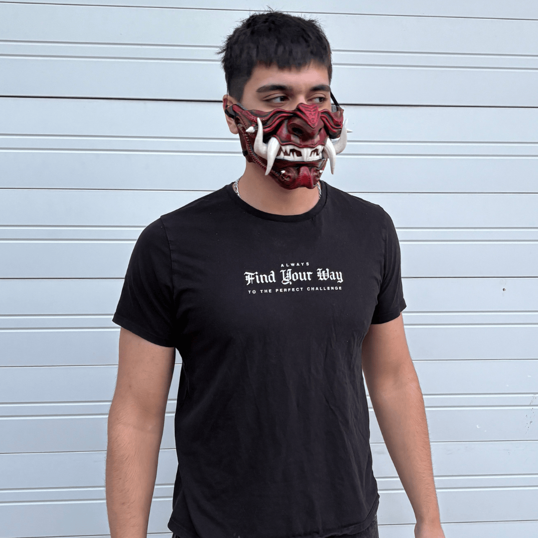 Space Armory Samurai Oni Mask - Red Masks