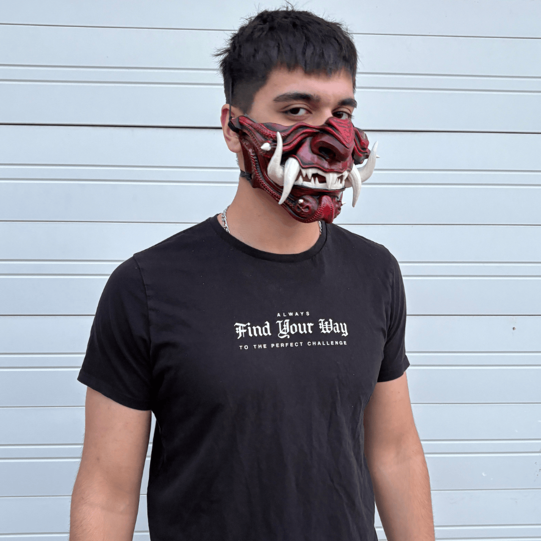 Space Armory Samurai Oni Mask - Red Masks
