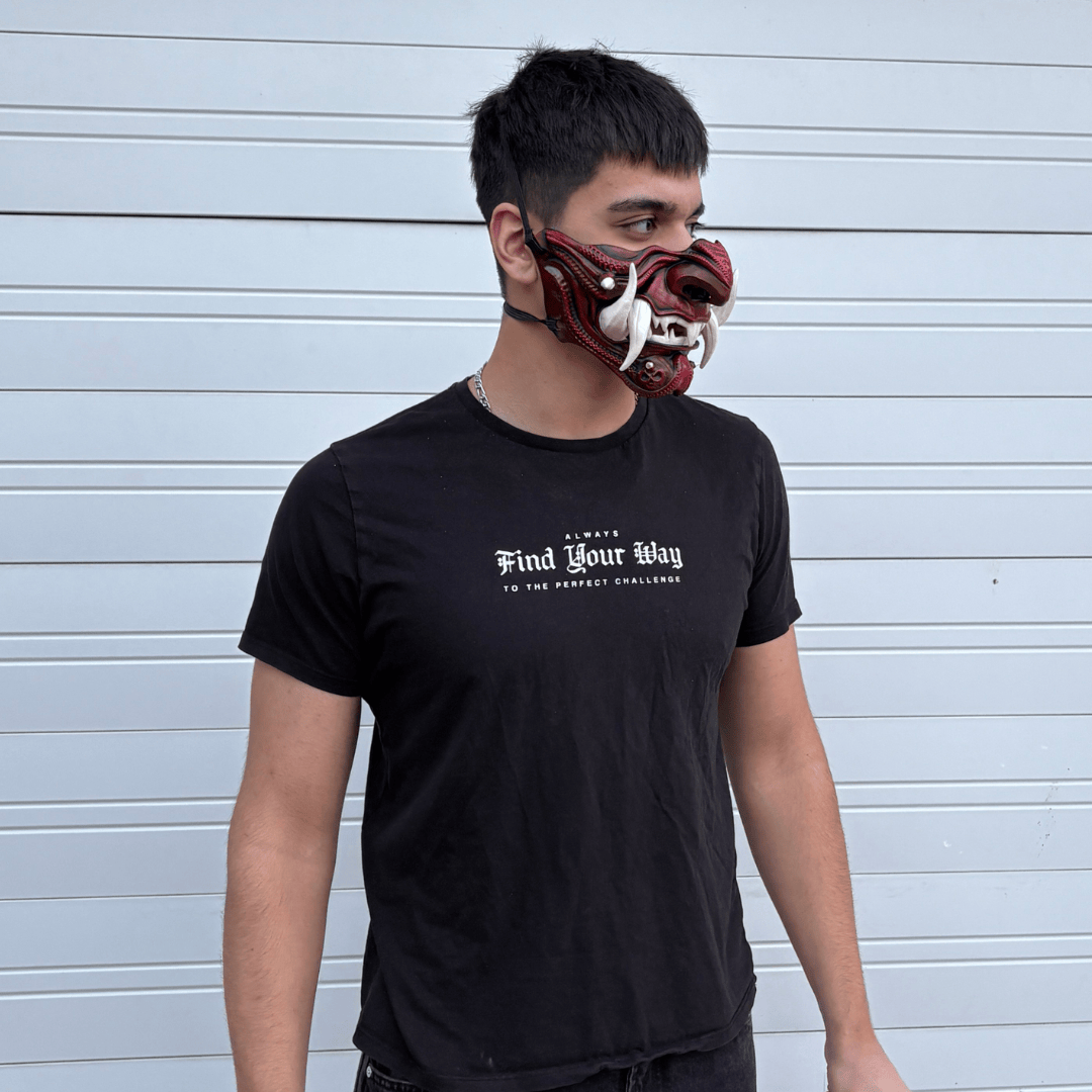 Space Armory Samurai Oni Mask - Red Masks