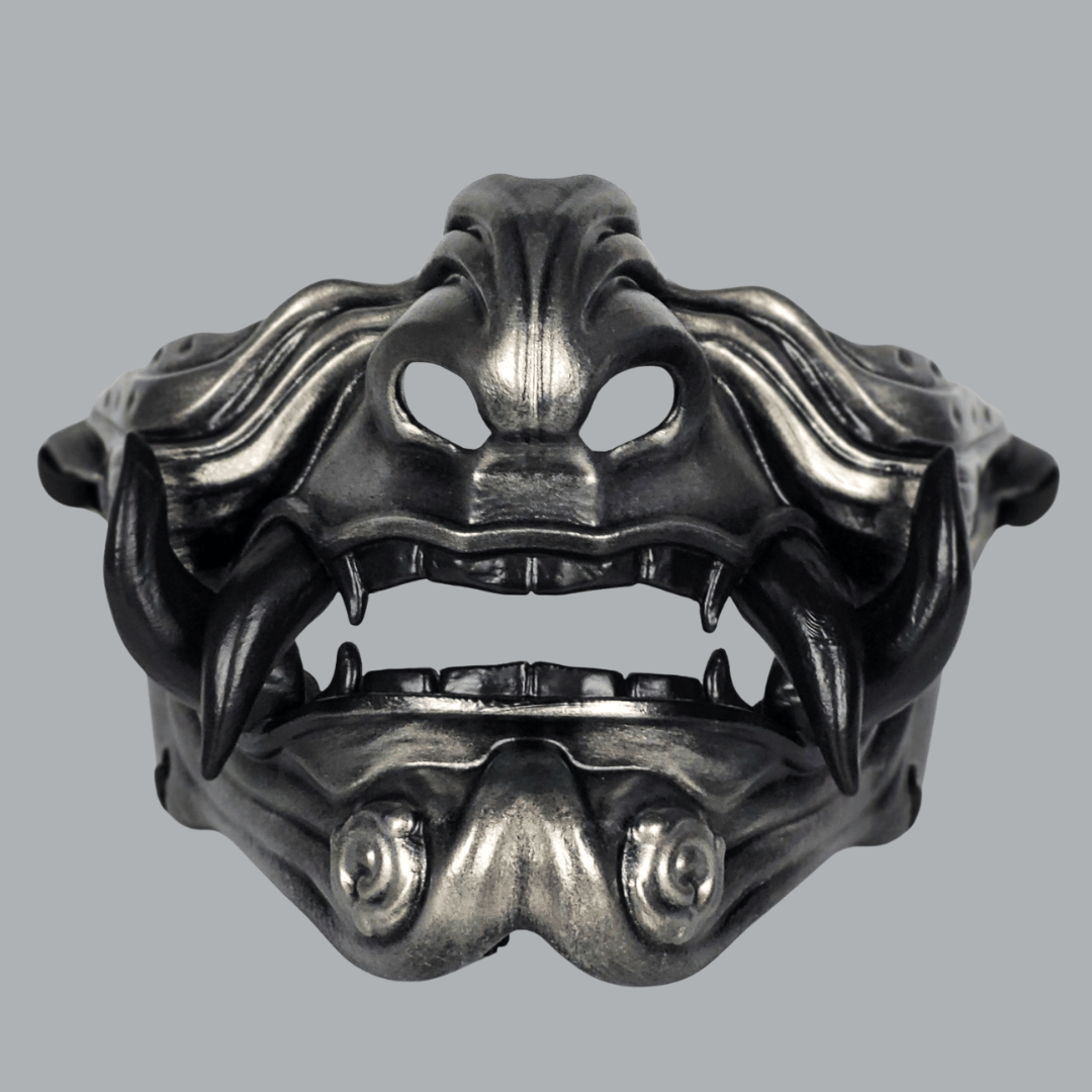 Space Armory Samurai Oni Mask - Titanium/Black Masks