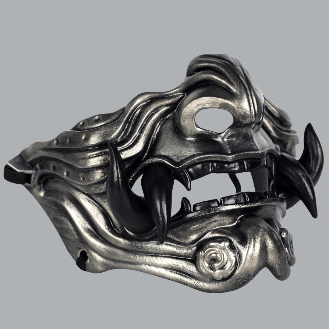 Space Armory Samurai Oni Mask - Titanium/Black Masks
