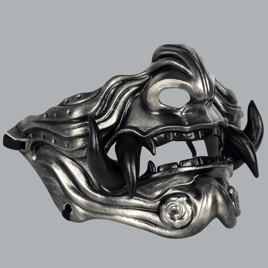 Space Armory Samurai Oni Mask - Titanium/Black Masks