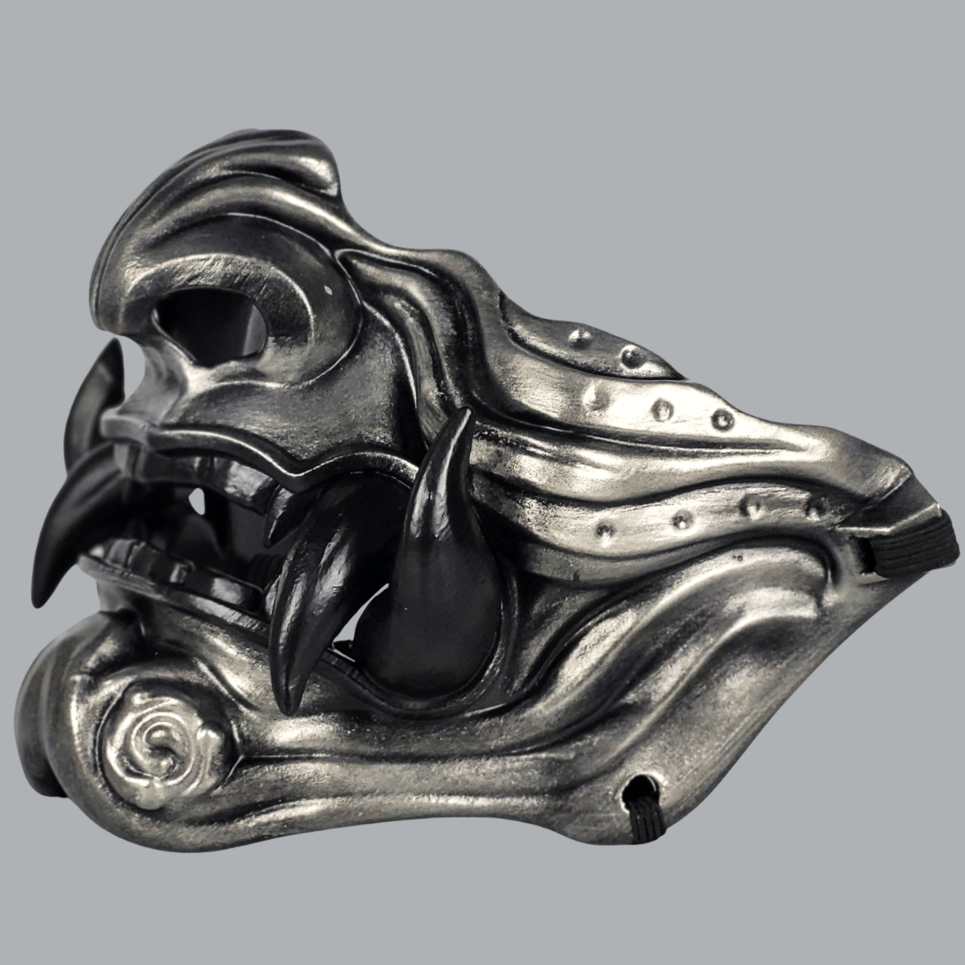 Space Armory Samurai Oni Mask - Titanium/Black Masks