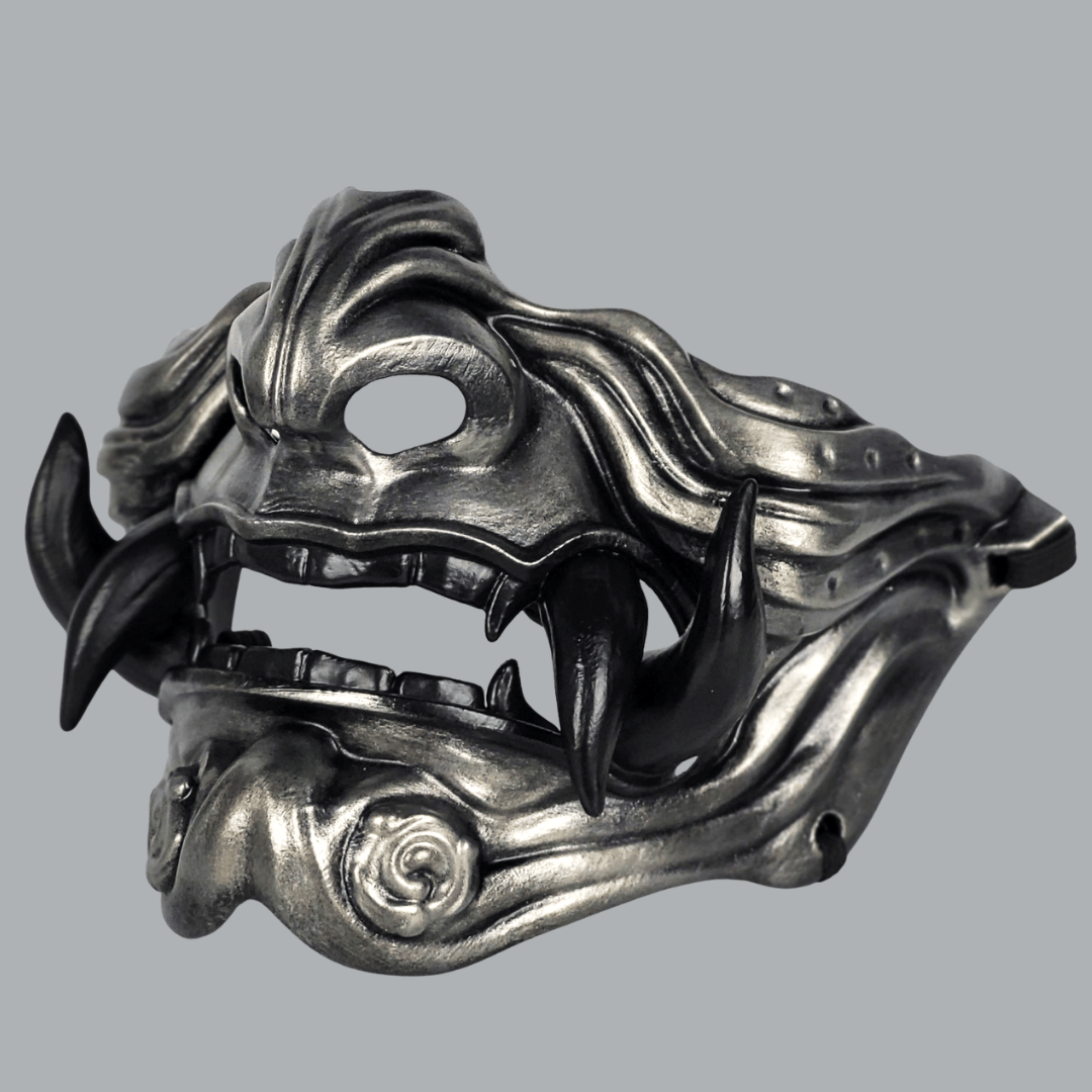 Space Armory Samurai Oni Mask - Titanium/Black Masks