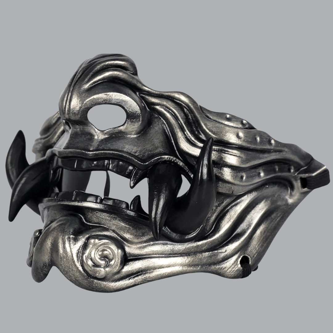 Space Armory Samurai Oni Mask - Titanium/Black Masks