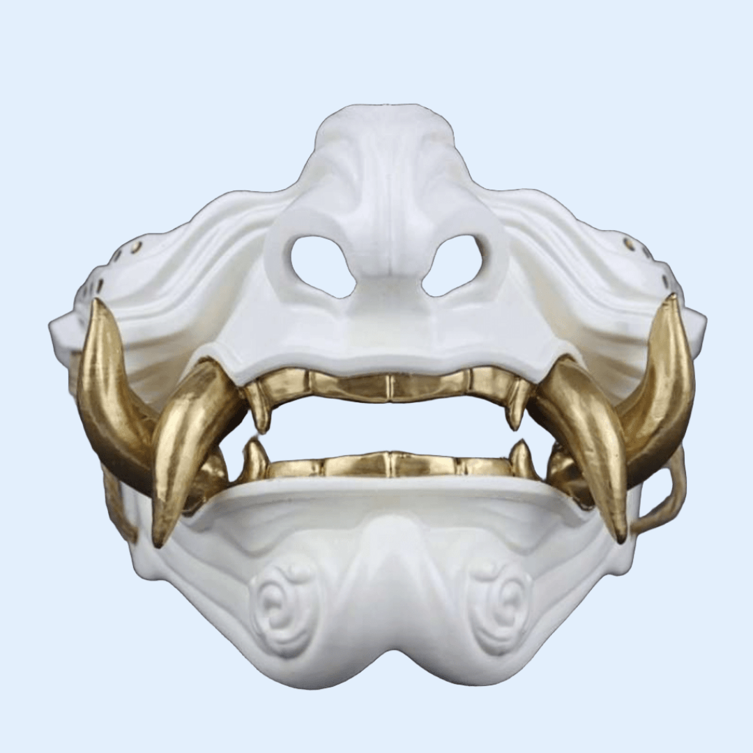 Space Armory Samurai Oni Mask White