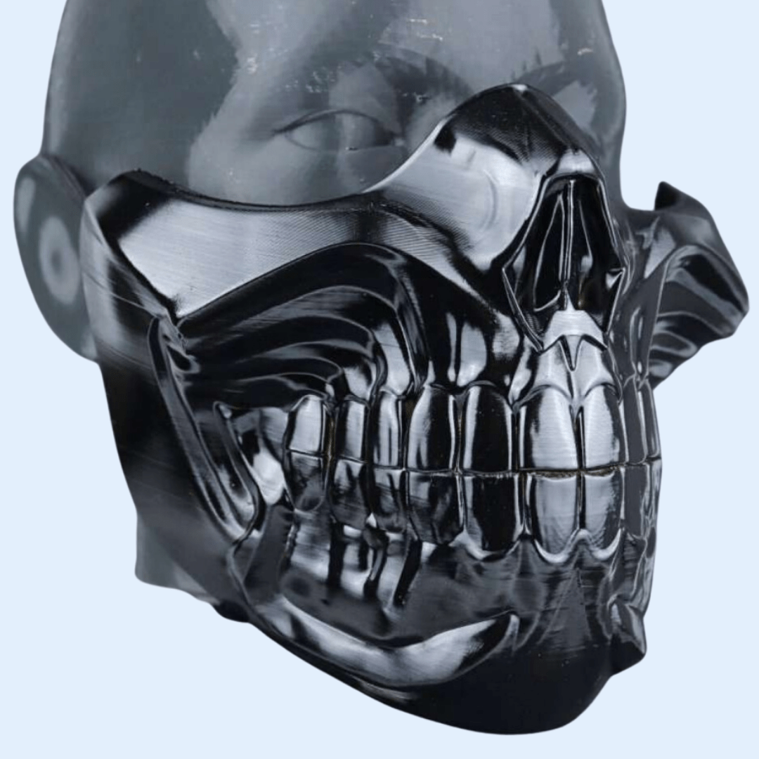 Space Armory Skull Half Face Mask Black