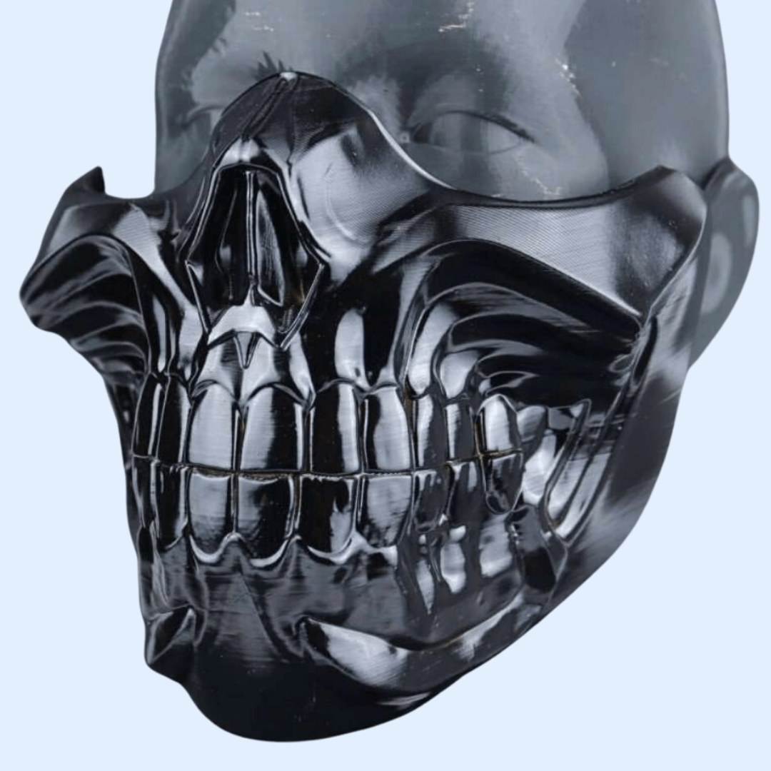 Space Armory Skull Half Face Mask Black