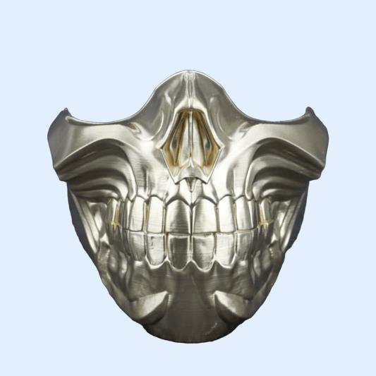 Space Armory Skull Half Face Mask Gold