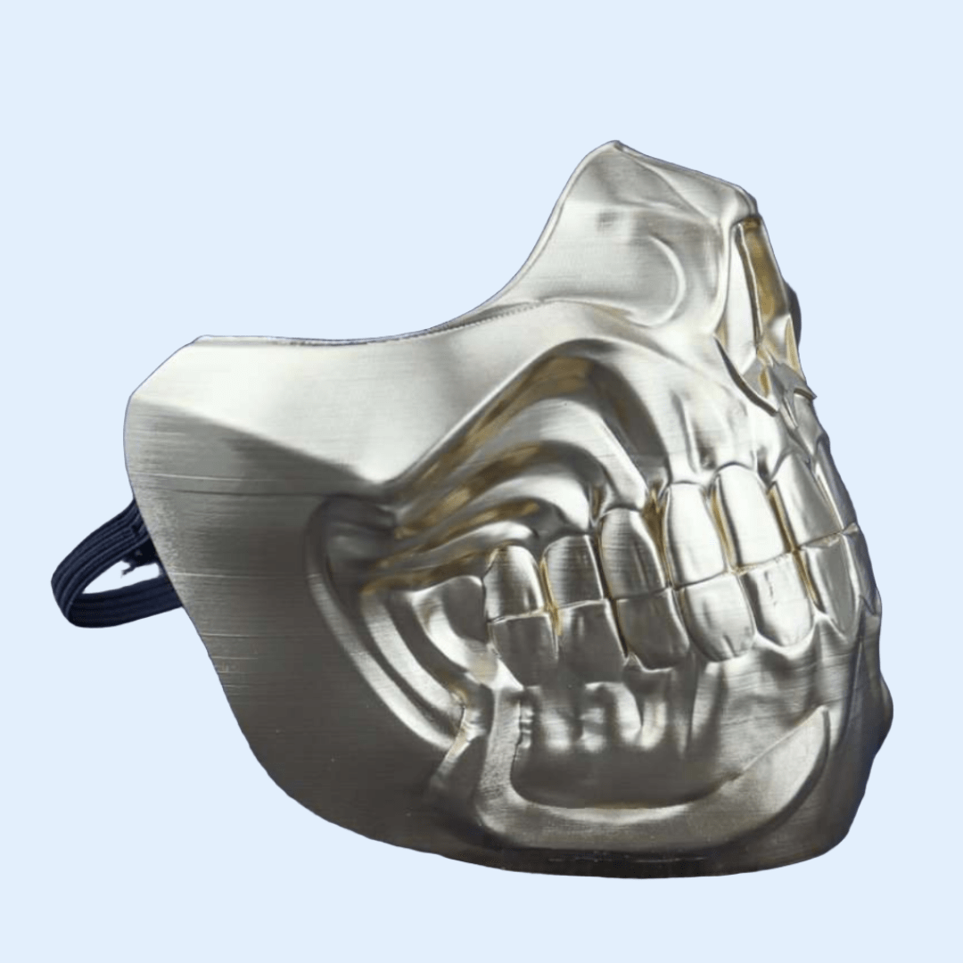 Space Armory Skull Half Face Mask Gold