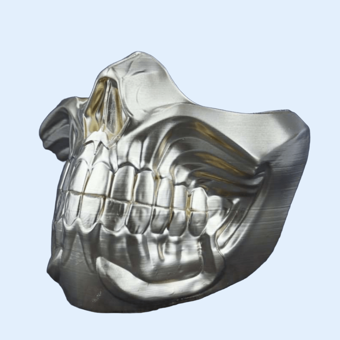 Space Armory Skull Half Face Mask Gold