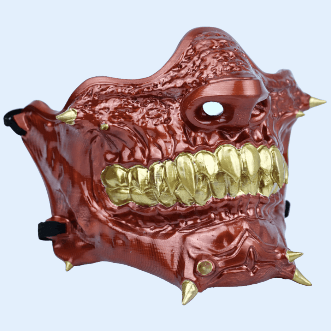 Space Armory Skull Oni Mask Copper Masks