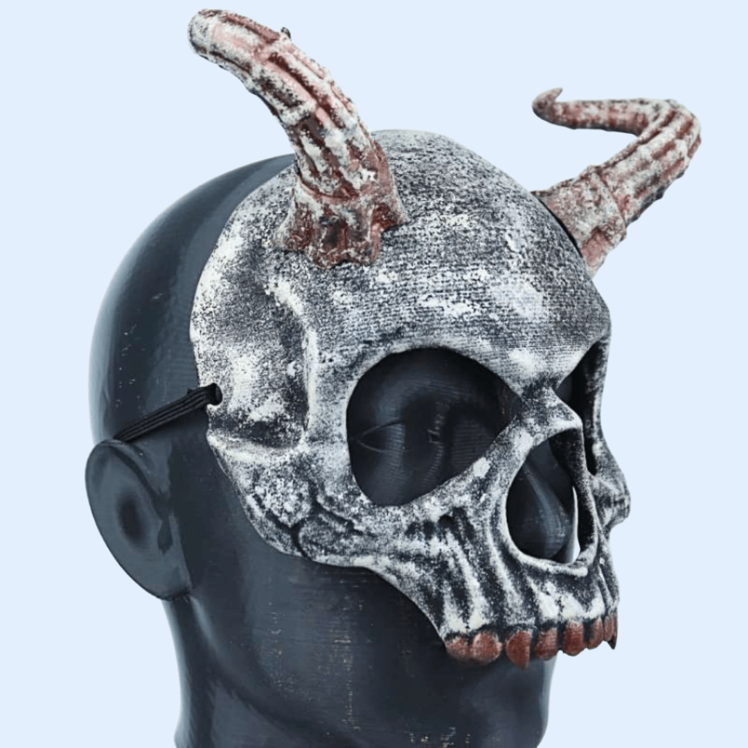 Space Armory Skull Skeleton Mask With Horn