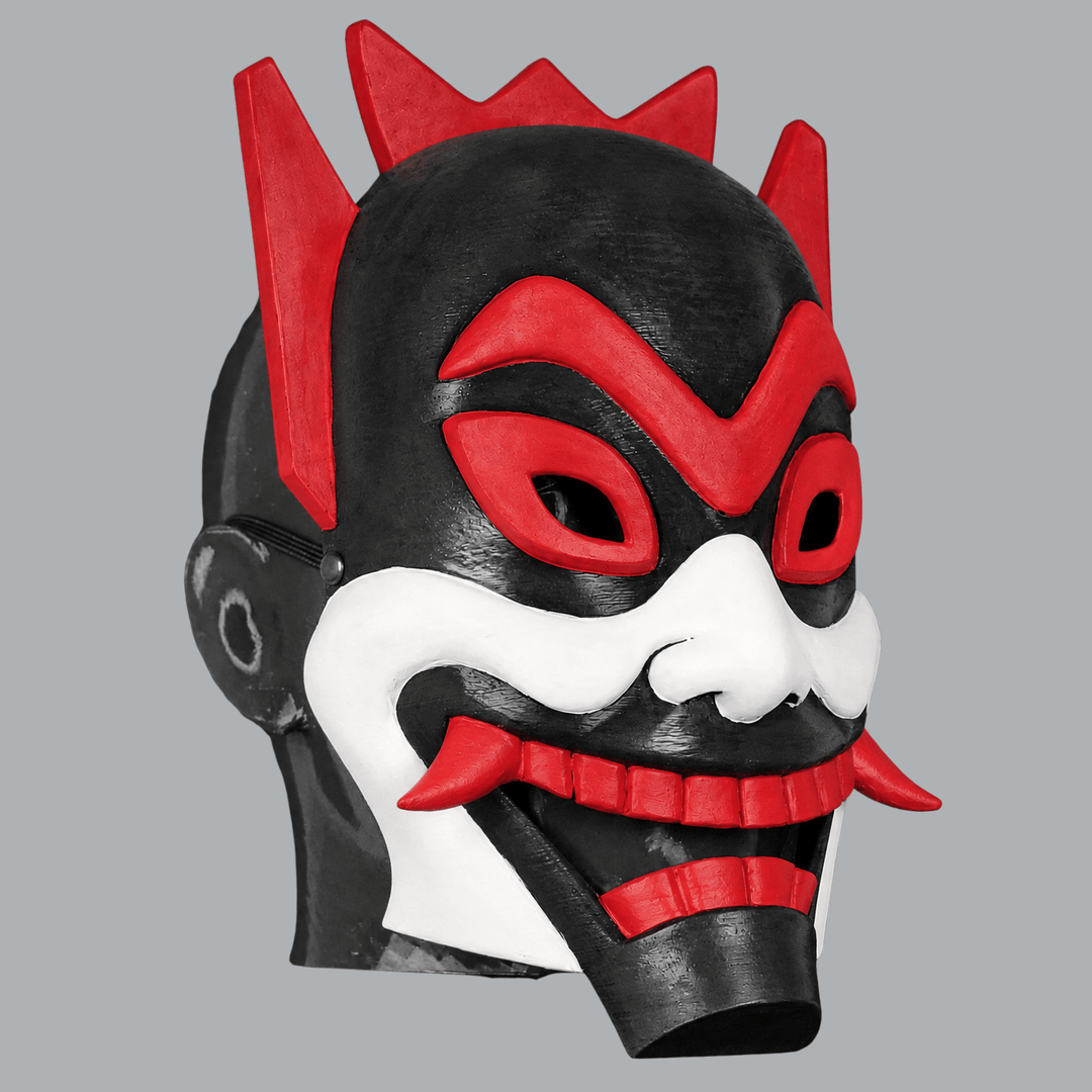 Space Armory Spirit Oni Mask - Black / Shock Kent Blood Red Masks