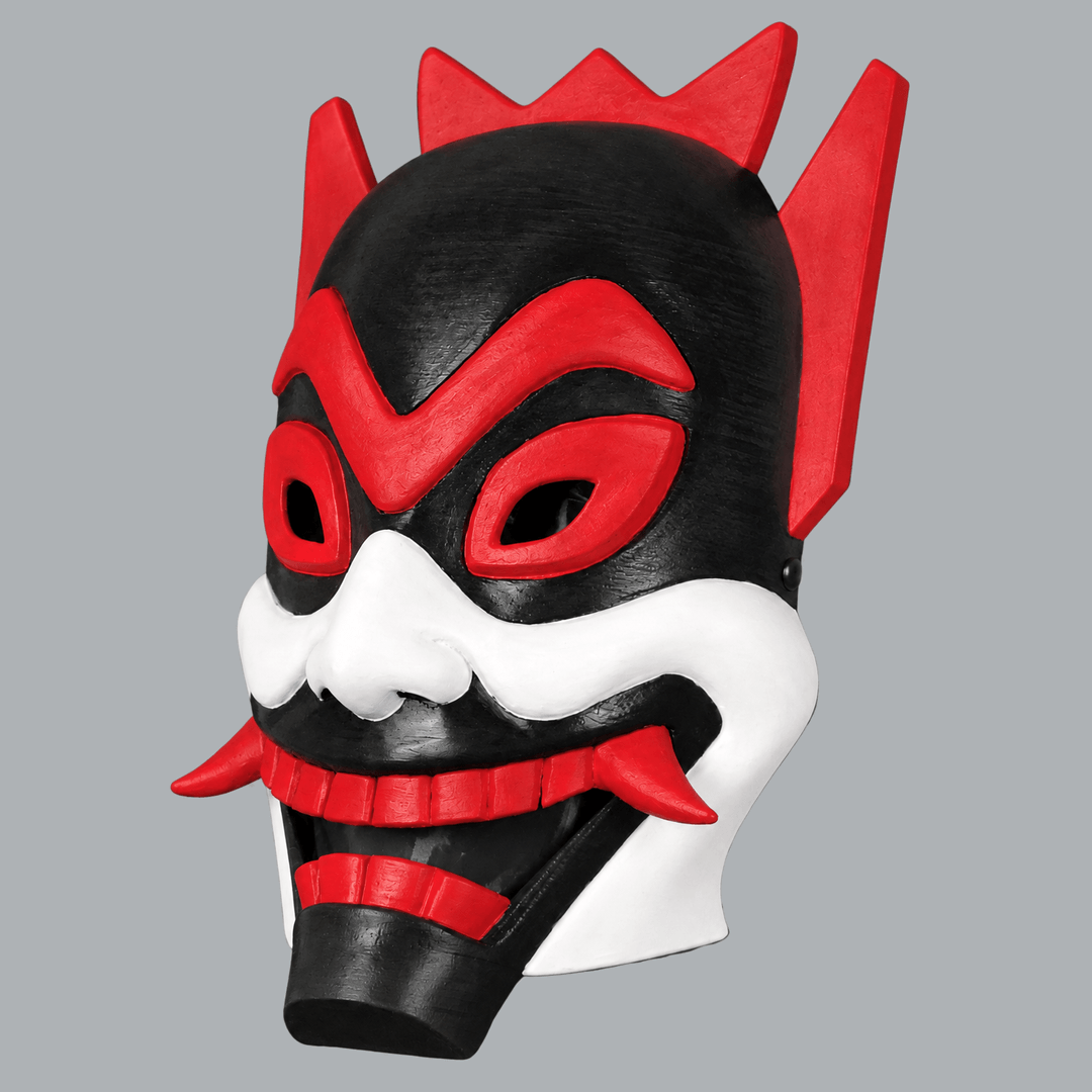 Space Armory Spirit Oni Mask - Black / Shock Kent Blood Red Masks