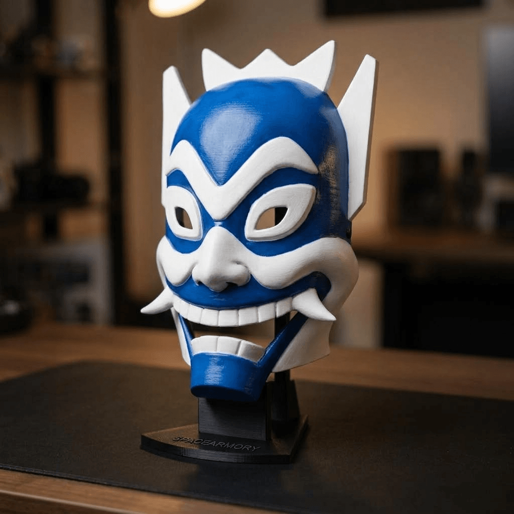 Space Armory Spirit Oni Mask - Blue/White Masks