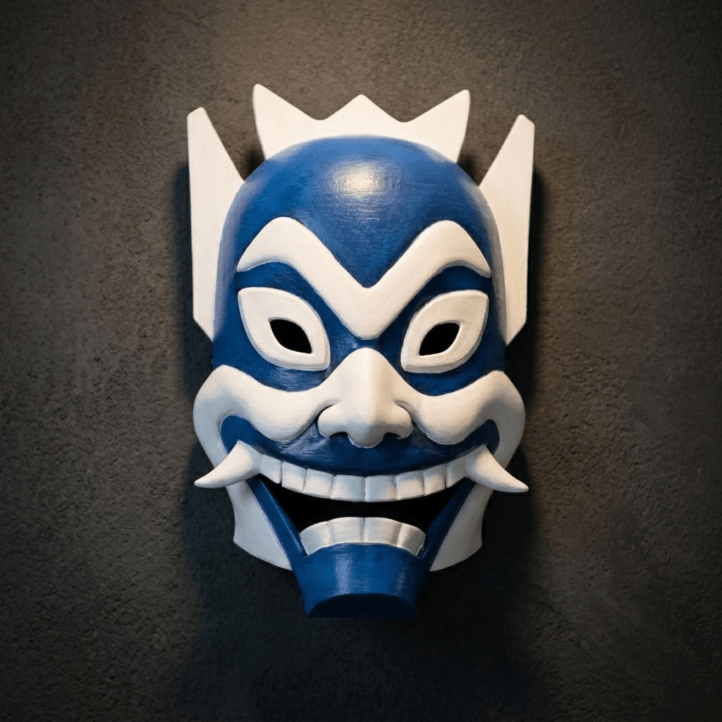 Space Armory Spirit Oni Mask - Blue/White Masks