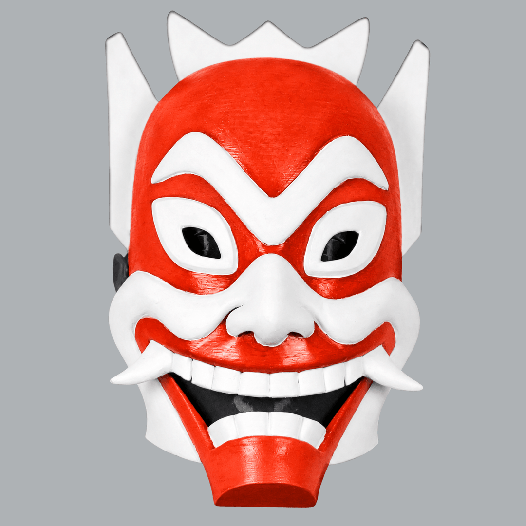 Space Armory Spirit Oni Mask - Fire Red / White Masks