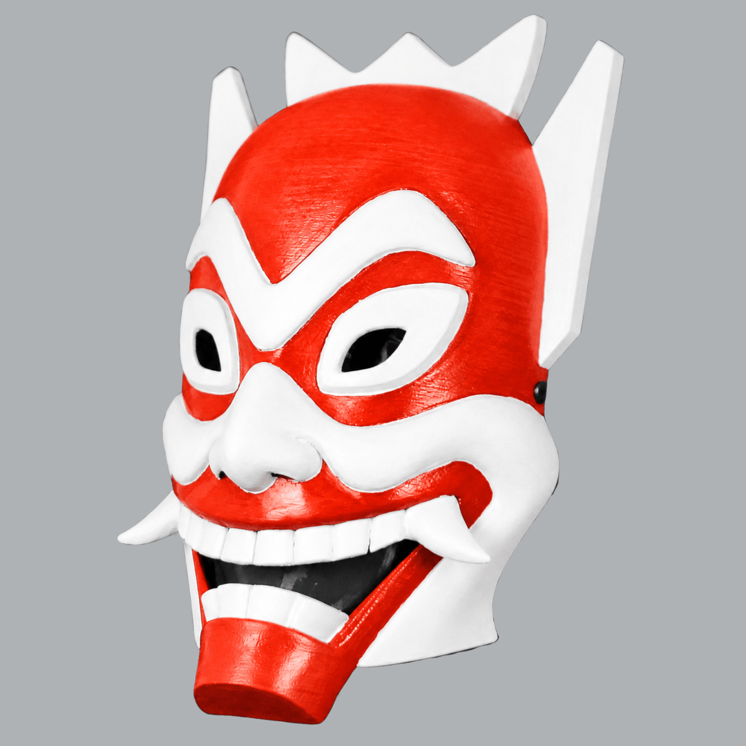 Space Armory Spirit Oni Mask - Fire Red / White Masks