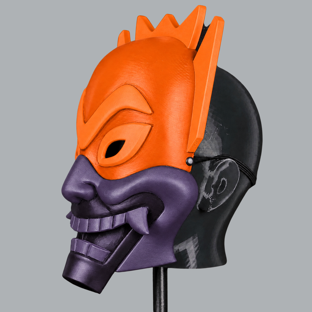 Space Armory Spirit Oni Mask - Pure Orange / Purple Masks