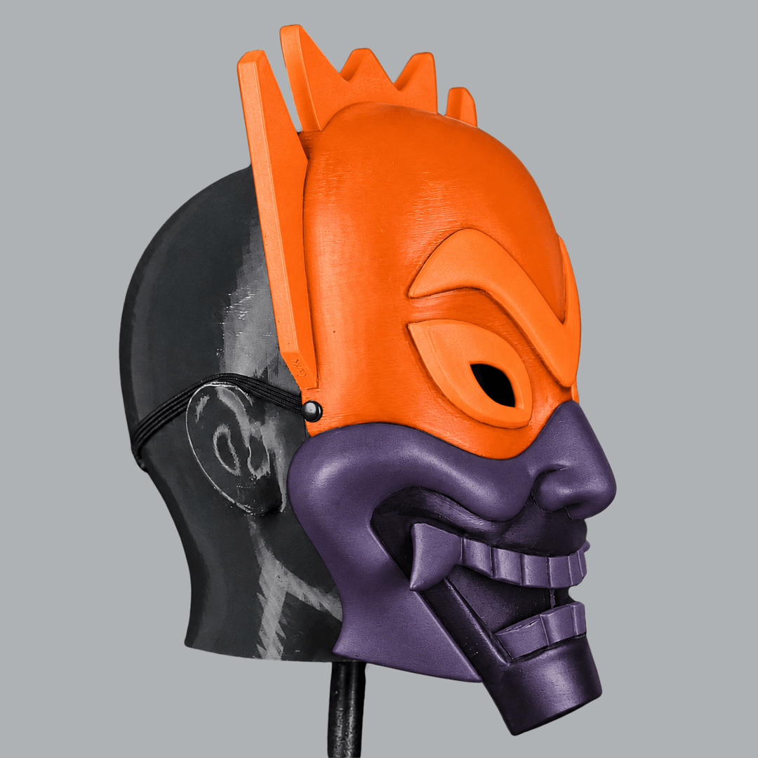 Space Armory Spirit Oni Mask - Pure Orange / Purple Masks