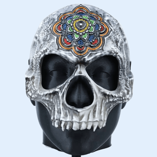 Space Armory Sugar Mandala Skull Skeleton Mask Painted Mandala / S